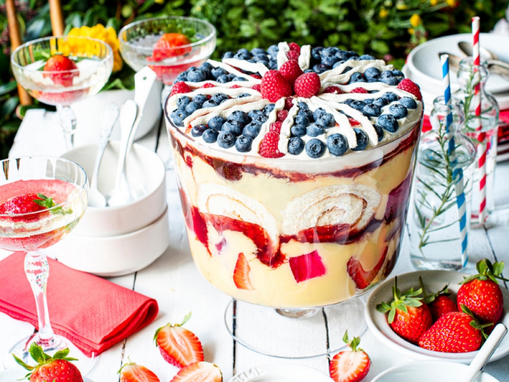 Union Jack Strawberry Trifle Living North